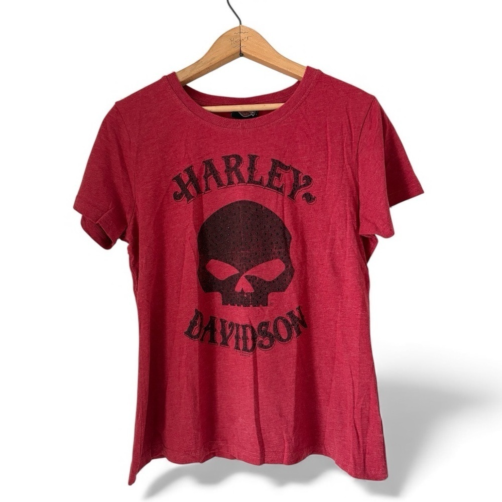 Harley-Davidson Skull Rhinestone Graphic Tee – Sturgis South Dakota Large